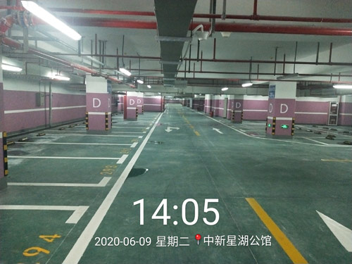 飛揚(yáng)停車場劃線項目星湖公館順利完工
